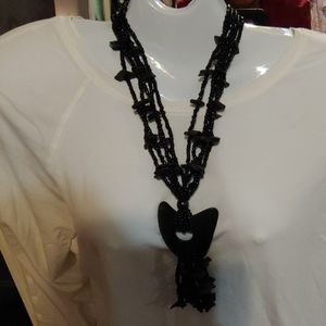 Stunning Black Beaded Necklace